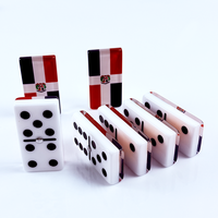 Dominos Double Six, 28 pièces, blocs de construction en acrylique non toxiques, jouet éducatif pour enfants, jeu de logique