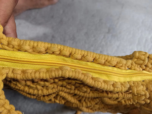 Bolso Tote de Macramé Hecho a Mano, Ecológico, para Mujer, Estilo Bohemio, Patrón de Diamantes, Correa Única, Casual, para Uso Diario, Listo para Viajar - Product Image 4