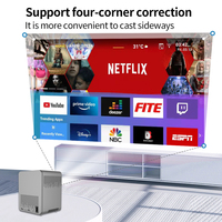 Proyector portátil con WIFI y para Bluetooth 8K 1080P HD Android9.0 Soporte conecta teléfonos móviles y USB para cine en casa