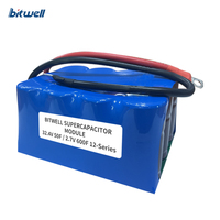 Modul Kapasitor Farad BITWELL 12-Seri Diameter 35mm 32.4V yang Dapat Disesuaikan, Modul Super Kapasitor 50F - Suhu Operasi -40~+65