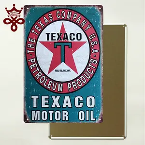 Groothandel shell vintage teken-Hot Sales Vintage Metal Plaque Texaco Tin Teken