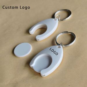 Custom Raindrop Trolley Coin <b>Keychains</b> - Fashionable and <b>Personalized</b> for Promotional Shopping Cart Tokens - Product Image 1