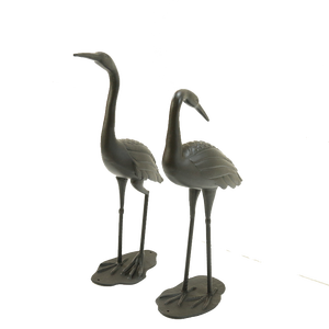 ยืนหล่อรูปปั้นเครนอลูมิเนียมสำหรับสวน - Product Image 6