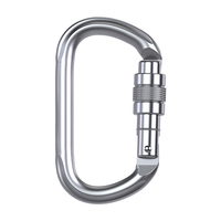 Venta al por mayor SGM8102B 35kN Tipo ovalado Tornillo de acero Cerradura Puerta Escalada en roca Seguridad Hardware al aire libre Altura trabajo Rescate Mosquetón