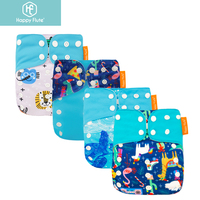 Happyflute 4 pièces/paquet imperméable bébé couche lavable fabrication réutilisable bébé couche sans insert