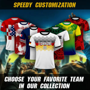 <span class=keywords><strong>Maillot</strong></span> personnalisé de football du <span class=keywords><strong>Danemark</strong></span> pour les hommes personnalisé nom numéro Logo coupe automatisée haut fan joueur uniforme chemise nationale - Product Image 4