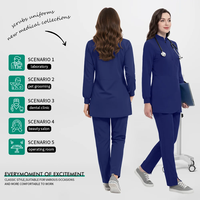 Robe longue personnalisée en tissu extensible doux avec élasthanne pour femmes musulmanes, accessoires médicaux et d'infirmière pour hôpitaux, vente en gros 2026