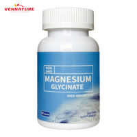 Capsules de complexe triple de magnésium végétalien à marque privée avec glycinate, malate et citrate