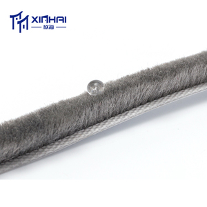 silicone wool pile weather strip for aluminum windows and UPVC windows adhesive mohair strip weather bar - Product Image 2