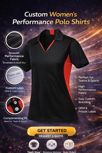 Polo Deportivo Premium para Mujer con Logotipo Bordado Personalizado, Cuello en V, Tacto Suave, Elástico en 4 Direcciones, Ropa de Golf de Alto Rendimiento - Product Image 3