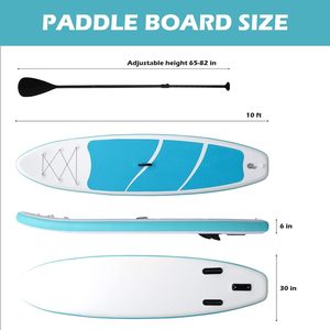 Ihome <span class=keywords><strong>ap320</strong></span> Inflatable đứng lên tàu mái chèo màu xanh và trắng với có thể điều chỉnh mái chèo PVC 3 vây cho nam giới - Product Image 2