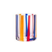 Verre à boire transparent à motif de dessin animé coloré, écologique, moderne, simple, pour la maison, sans poignée ni couvercle
