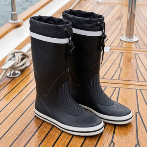 Bottes <span class=keywords><strong>de</strong></span> pluie imperméables mi-mollet antidérapantes en caoutchouc pour la navigation et la <span class=keywords><strong>pêche</strong></span>, pour hommes et femmes, vente en gros - Product Image 1
