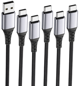 Cable Tipo-C con Certificación RoHS, Carga Rápida, Trenzado, Cobre Puro para iOS y Computadora, 2m/6 pies/10 pies - Product Image 1