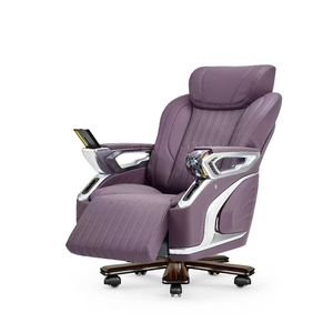 เก้าอี้สำนักงานผู้บริหารระดับสูงแบบปรับระดับได้พร้อมพนักพิงศีรษะแบบพับได้ เก้าอี้รถยนต์ไฟฟ้า VIP ระดับหรู - Product Image 5