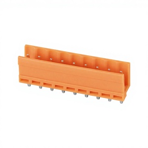 HT396V-3.96 Mm Pitch 2pins 300V 8A 7-8MM Orange Plug-In <b>Terminal</b> Block Nickel-Plated Copper Push-In Connection PA66 - Product Image 1