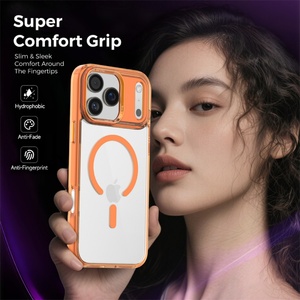 Funda Transparente para Teléfono Móvil con Protección de Lente Magnética Antiarañazos para iPhone 17Air 16 15 14Pro Max, Carcasa Trasera Transparente Resistente a Golpes - Product Image 4