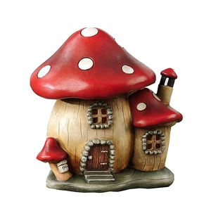 Casetta a Forma di Fungo in Resina Ecologica Colorata e Graziosa per Giardini delle Fate, Diorami e Villaggi dei Gnomi - Product Image 1