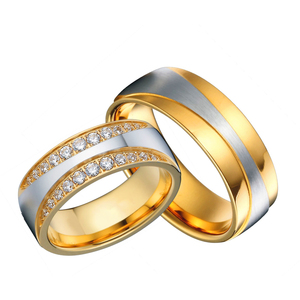 Anillos de Compromiso de diamante de circonia cúbica <span class=keywords><strong>para</strong></span> <span class=keywords><strong>parejas</strong></span>, anillos de boda <span class=keywords><strong>para</strong></span> <span class=keywords><strong>parejas</strong></span>, Alianza ehering, anel, bague - Product Image 3