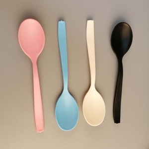 160*35mm disposable ps frosted plastic spoon 1000pcs each carton