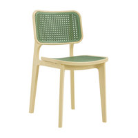 Chaise en polypropylène durable empilable avec dossier perforé, chaise de salle à manger en plastique, chaise d'extérieur en PP