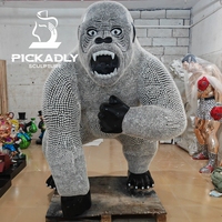 Offre Spéciale extérieur parc jardin décoration animal résine fibre de verre gorille Statue sculpture à vendre