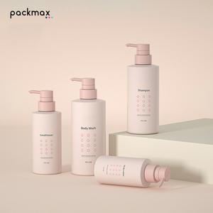 <b>200ml</b> thick PET makeup remover oil <b>bottle</b>, 300ml shampoo <b>bottle</b>, 500ml round body wash <b>bottle</b> – hair & body care <b>bottles</b> - Product Image 6