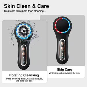 Cepillo <span class=keywords><strong>Eléctrico</strong></span> de Limpieza <span class=keywords><strong>Facial</strong></span> para Uso Doméstico con 5 Puntas, Exfoliante <span class=keywords><strong>Facial</strong></span> para el Cuidado de la Piel, Masajeador, Dispositivo de Limpieza Profunda - Product Image 4