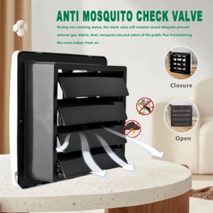 10-inch vuông loại giọng nói thấp Quạt hướng trục với động cơ đồng <span class=keywords><strong>PP</strong></span> lưỡi nhựa treo tường nhà bếp & Phòng tắm Quạt thông gió - Product Image 3