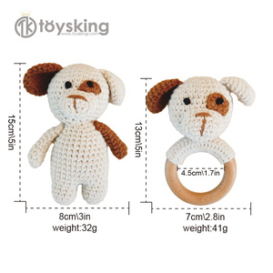 Muñeco de Perrito de Patas Cortas Tejido a Crochet - Lindo Perro de Dibujos Animados de Patas Cortas Amigurumi, Juguete de Peluche Estilo Kawaii Chibi para Decoración del Hogar - Product Image 1