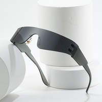 Lunettes de soleil sans monture 2024, lunettes de soleil monocle punk pour femmes, lunettes de soleil de sport pour hommes # Montures de lunettes, lunettes de mode colorées