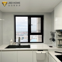 Ventana Abatible sin Marco de Alta Calidad, Ultrafina, de Aleación de Aluminio, Doble Acristalamiento, con Certificación Energy Star (para Casas Modernas)