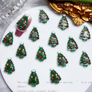 Breloques 3D translucides scintillantes pour ongles, thème Noël, décorations DIY pour manucure, sapins de Noël, vente en gros - Product Image 3
