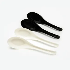 Asian Dinner <strong>Spoon</strong> Cornstarch Biodegradable Tableware Disposable Chinese <strong>Soup</strong> <strong>Spoon</strong> for Restaurant - Product Image 5