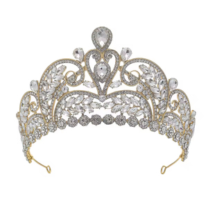 Couronne en strass et cristaux pour mariage, diadèmes d'anniversaire pour filles - Product Image 1