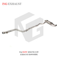Système d'échappement ING Bmw Silencieux d'échappement à valve en acier inoxydable Catback pour BMW 420I F36 avec échappement Valvetronic de haute qualité