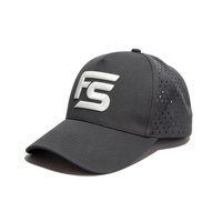 Custom 5 Panel Gorras Snapback Trucker Cap Laser-boring Nylon Perforado Performance Hat con parche de goma