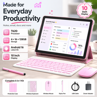 Tablette PC Android 16 de 10,1 pouces, Unisoc T620 Octa Core, 4+16+128 Go de ROM, WiFi, 6000 mAh, tablette éducative professionnelle, tablette d'apprentissage