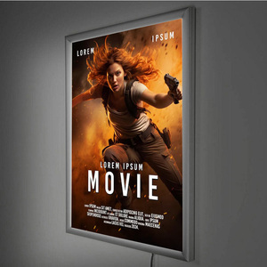 Vente directe d'usine, boîte lumineuse publicitaire de cinéma en alliage d'aluminium de haute qualité 27*40'', boîte lumineuse LED - Product Image 1
