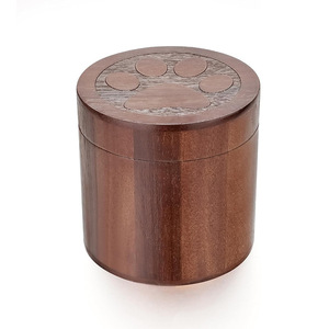 Wooden Pet <b>Urn</b> <b>Cat</b> Dog Paw Print Memorial Box Durable Multipurpose Pet Funeral Supply - Product Image 1