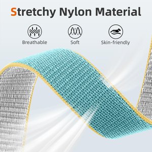 Bracelet de montre en nylon coloré pour Apple Watch Series 10 46mm 42mm Series 8 7 45mm 41mm SE 3 Ultra 2, bracelet sport tissé pour femmes - Product Image 5