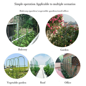 Piquets de jardin et treillis en acier revêtu de PVC robuste pour la culture des concombres, des haricots et des légumes grimpants - Facile à utiliser pour l'agriculture - Product Image 4