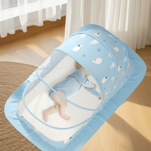 Moustiquaire de Style Mongol Moderne Pliable en Tricot Animal à Couverture Complète pour Bébés, sans Fond, Universelle pour Berceaux - Product Image 1
