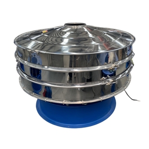 1500-Pantalla de vibración de 2 capas Máquina de tamiz de almidón en polvo Tamiz de clasificación circular Pantalla vibratoria de jugo de manzana Carbono - Product Image 4