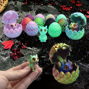 Modelo de Juguete de Huevo de Dragón Original Impreso en 3D, Producto Creativo Descompresivo Móvil para la Colección de Animales y Dinosaurios de Niños - Product Image 3