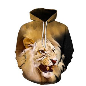 Deep <span class=keywords><strong>Plus</strong></span> Size Hommes Kid Vert <span class=keywords><strong>lion</strong></span> 3D Hoodies Unisexe 3d <span class=keywords><strong>tigre</strong></span> Loup Pull Over Hoodies Baseball Shirt - Product Image 4