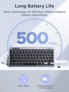 UGREEN K551 ضئيلة لاسلكية بلوتوث 78 مفاتيح 3 جهاز تبديل مجاني لوحة مفاتيح بلوتوث & G متوافق مع ويندوز ماكوس - Product Image 3