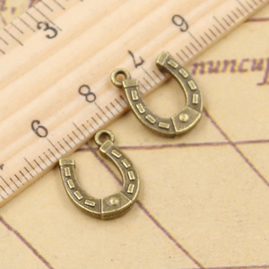 Charms may mắn móng ngựa may mắn bùa may mắn Mặt dây chuyền màu bạc Tây Tạng 15x12mm đồ trang sức Cổ Tự Làm Thủ Công - Product Image 5
