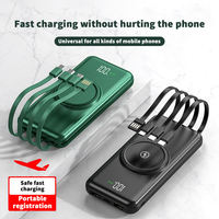 Cargador Inalámbrico HYTO 2026, Bancos de Energía para iPhone, Samsung, Xiaomi, 20000 mAh, 30000 mAh, Cables Integrados, Banco de Energía 4 en 1