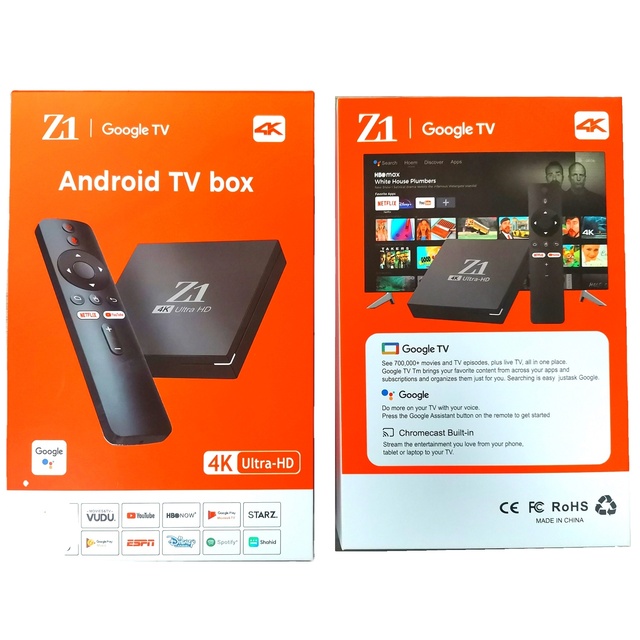 High Quality Z1 Smart TV Box 4K Android 11 with 2.4G+5G Quad Core Processor